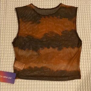 Brand new w/ tags sexy crop top see thru material 4 woman from SHEIN